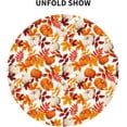 thumbnail image 2 of Fall Tablecloth Round 60 Inch Autumn Pumpkin Fallen Leaves Maple Leaf Print Thanksgiving Holiday Decorative Table Cloth with Dust-Proof Wrinkle Resistant Seasonal Decor for Home Kitchen Dining Room, 2 of 6