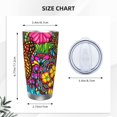 thumbnail image 4 of Gaeub Butterfly Garden Print 20-Ounce Stainless Steel Car Cup,Tumblers Cups with Lids and Straw,Coffee Cups for Adults Kids Home Car Office School Travel Party-Straw Two-piece Set, 4 of 8