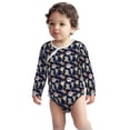 thumbnail image 2 of Xecao Sharks In Sunglasses Print Baby unisex-baby Cotton Long-sleeve Bodysuits-3 Months, 2 of 6