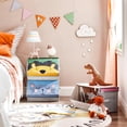 thumbnail image 2 of SONGMICS Caja Almacenaje Tela Infantil, Caja Organizadora Plegable, Juego de 3, Apilables con Asas, Tapa Magnética, para Habitación de Niños, Conejo Gato León, Rosa, Azul, Verde y Gris, 2 of 5