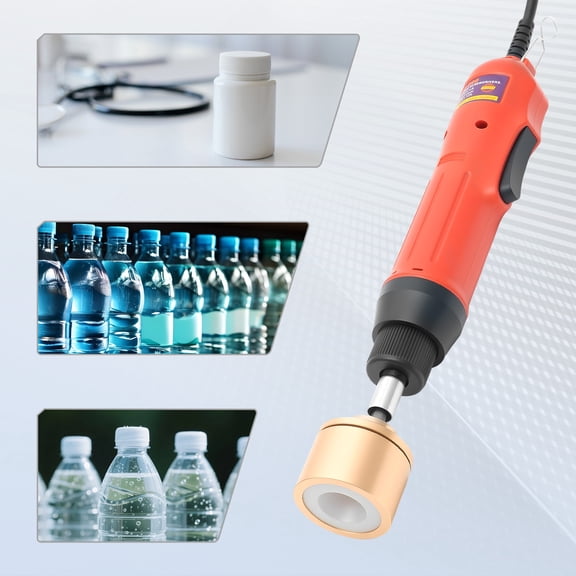 Peakora Handheld Bottle Capper Electric Bottle Capping Machine Bottle Screwing Sealing Machine for 0.39-1.18 in Round Plastic Caps 20-50 Bottles/Min
