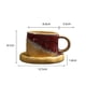 thumbnail image 2 of Taza de café/té de cerámica for el hogar con plato de cerámica for cafetería, 2 of 7