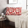 thumbnail image 6 of Rateoe Red Strawberry Pattern Pillow Covers with Invisible Zipper(Pillows are not Included) Standard Pillowcases-16"x24", 6 of 6