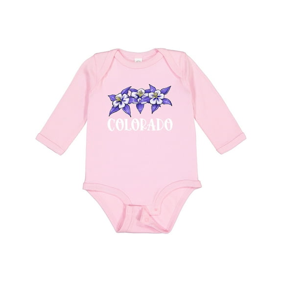 Inktastic Colorado Columbine Flowers Boys or Girls Long Sleeve Baby Bodysuit