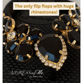 thumbnail image 6 of Black size 9 AdDRESSingMe Glam Flip Flops With Rhinestones For Women, 6 of 7