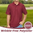 thumbnail image 2 of BAAZ Mens Eco Performance Polo, Maroon Red, X-Large, 2 of 6