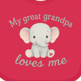 thumbnail image 4 of Inktastic My Great Grandpa Loves Me Elephant Boys or Girls Baby Bib, 4 of 4