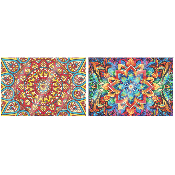 Mantel Individual Con Patrón Mandala Manualidades Artísticas Diamantes para Del