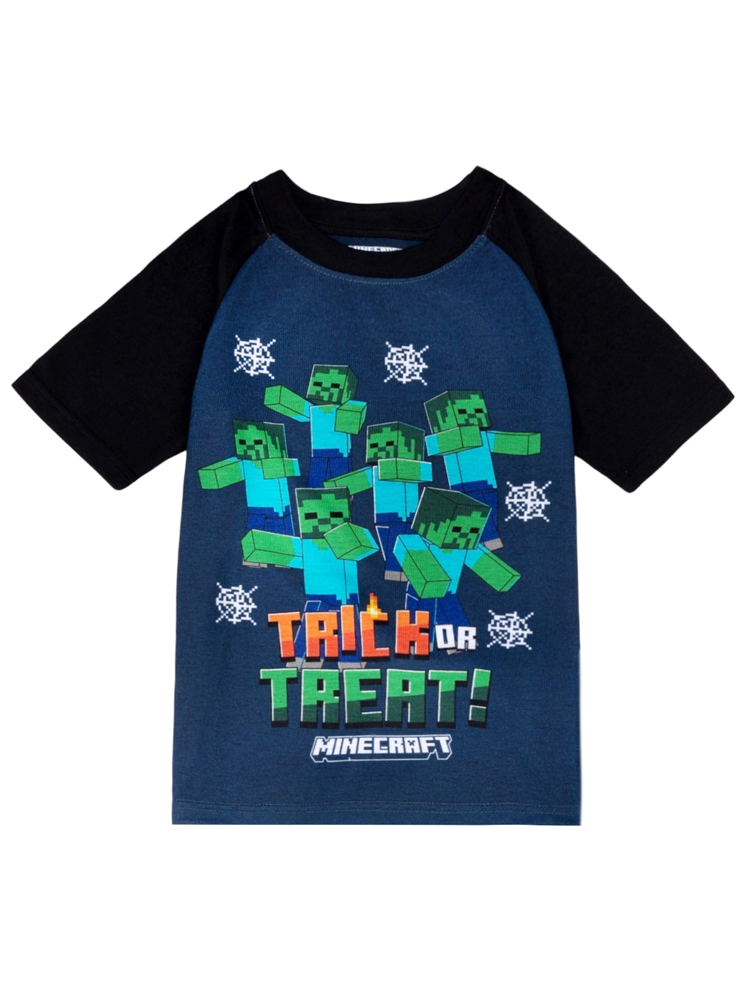 Minecraft Boys Halloween Short Sleeve Top and Pant Pajama Set, 2-Piece, Sizes 4-12