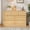 Oak, variant on Farmhouse 5 Drawers Dresser, Wood Rustic Chest of Drawers for Bedroom, Tall Dressers Organizer with Metal Handles, 5 Drawers Chest for Living Room, Hallway, Entryway