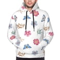 thumbnail image 4 of Hoodies for Men - Flower Leaf Butterfly Long Sleeve Comfrt Men'S Fashion Hoodies & Sweatshirts, Sweatshirts for Men Hoodies Pullover Clothing Clothes with Pouch, 4 of 7