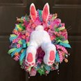thumbnail image 5 of Easter Bunny Wreath for Front Door,Easter Door Wreath with Bunny Butt Ears Decorations,Easter Rabbit Garland for Home Party Supplies, 5 of 6