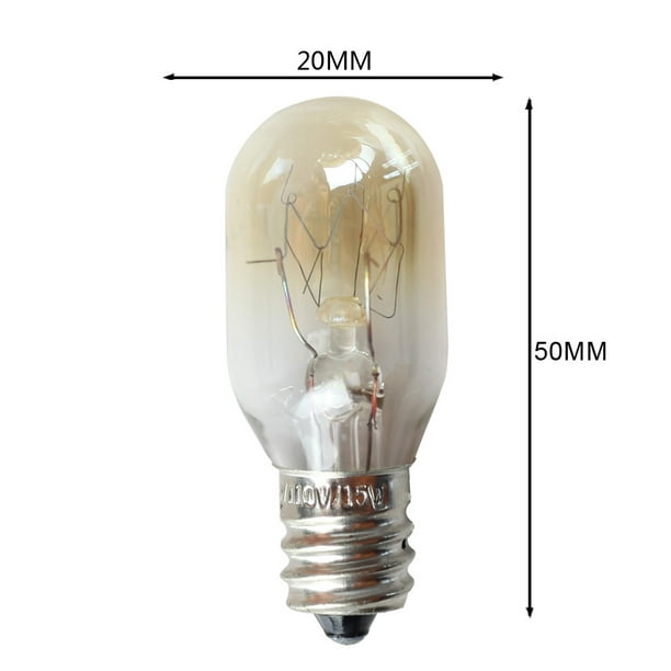 E12 110V 15W ampoule résistante à la température de lumière de cristal de  sel pour l'éclairage de four à micro-ondes de réfrigérateur 