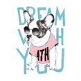 thumbnail image 3 of Playera George Talla G Estampado Pug Blanco, 3 of 3