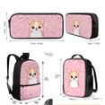 thumbnail image 5 of KUIFORTI Girls Boys Kids Schoolbag with Pencil Storage Bag Lunch Bag, Durable Stationery Combo Set 3 in 1 for Children Teens Toddlers, Cute Corgi, 5 of 7