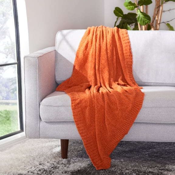 SAFAVIEH Brynna Throw Blanket Orange