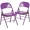 Impulsive Purple, variant on Flash Furniture 2 Pack HERCULES COLORBURST Series Impulsive Purple Triple Braced & Double Hinged Metal Folding Chair