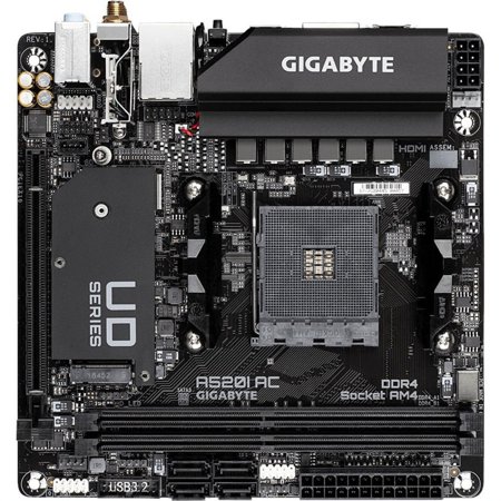 UPC: 0889523023785 | Gigabyte Ultra Durable A520I AC Desktop Motherboard – AMD A520 Chipset – Socket AM4 – Mini ITX – Ryzen 3  Ryzen 5  Ryzen 7  Ryzen 9  Ryzen 3 PRO  Ryzen 5 Pro  Ryzen 7 PRO  Ryzen 9 PRO Processor Sup…
