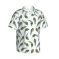 thumbnail image 3 of Xecao Colorful Grass print Hawaiian shirt - a stylish short-sleeve button-down for men, perfect for casual beach and tropical outings., 3 of 9