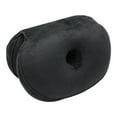 thumbnail image 1 of Cojín de asiento de espuma viscoelástica cómodo y plegable, soporte para la espalda y los glúteos. Negro, 1 of 8