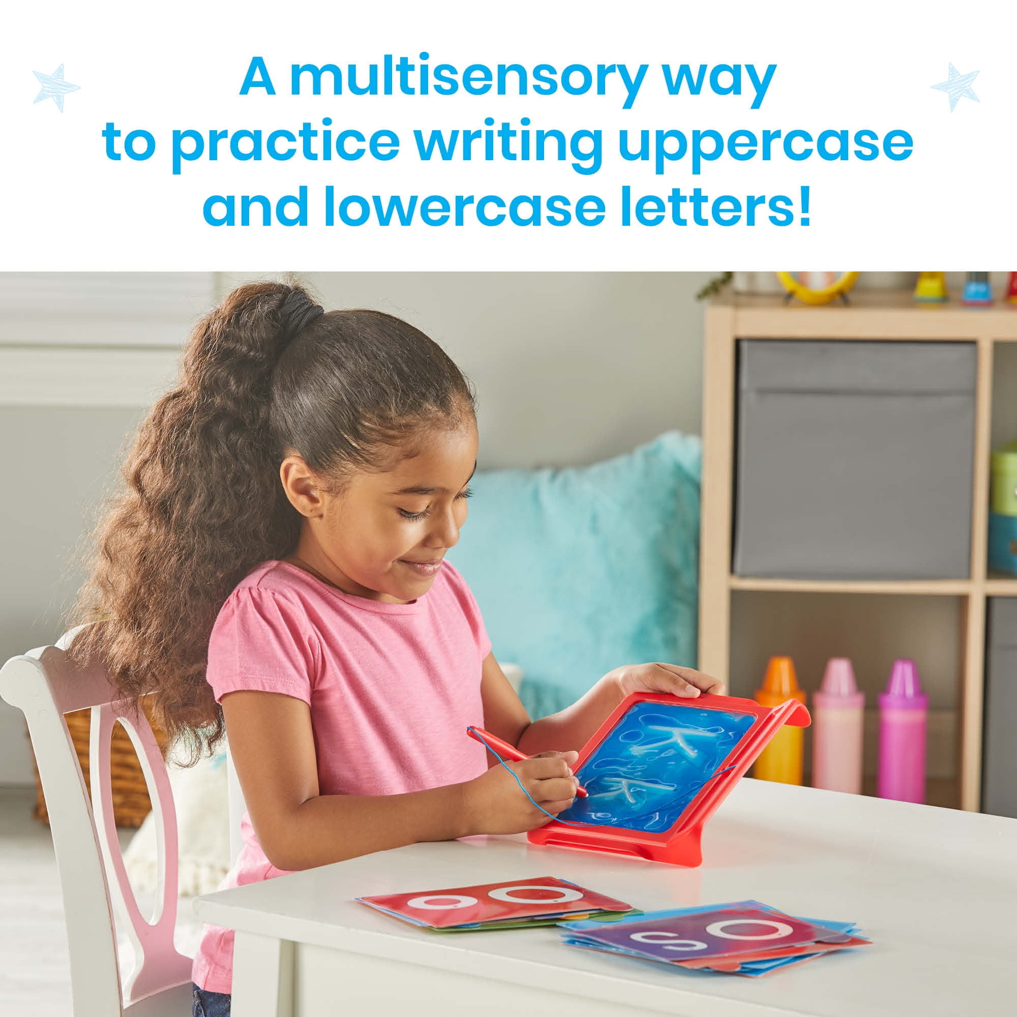 hand2mind Letter Tracing Sensory Pad, Sensory Toys for Preschool Toddlers, Learn to Write