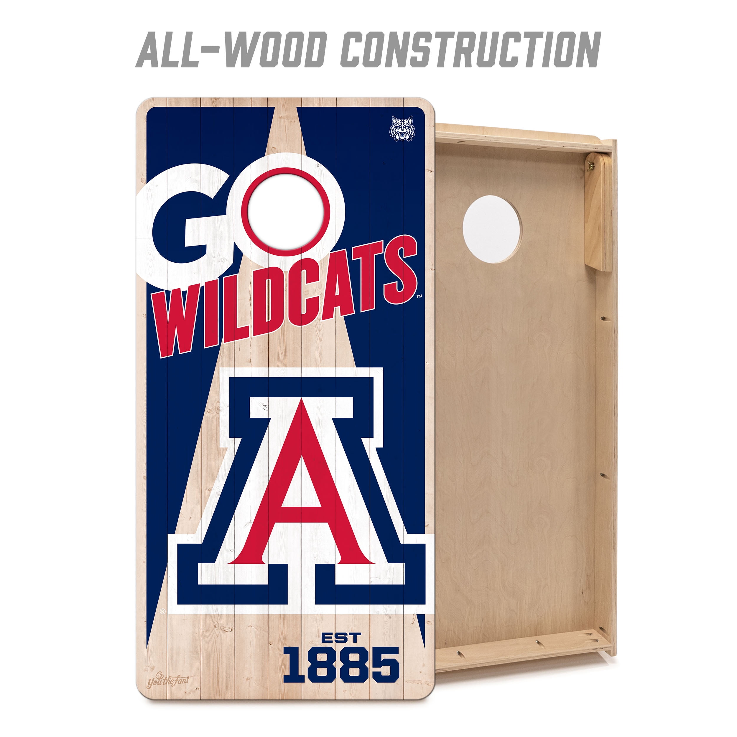 YouTheFan NCAA Arizona Wildcats 2' x 4' Cornhole Game No Bags