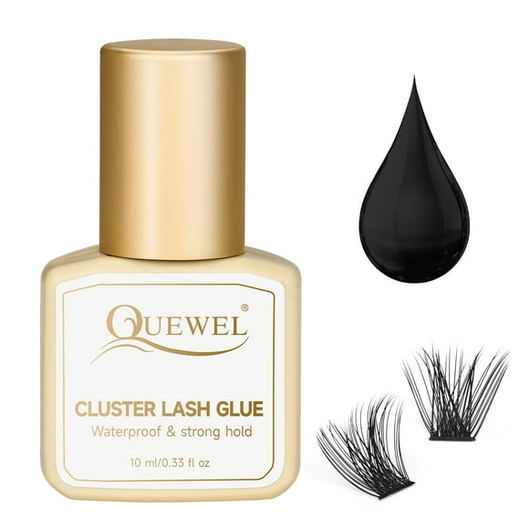 Pegamento para pestañas QUEWEL Lash Clusters, 10 ml, negro