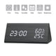 thumbnail image 1 of Reloj de madera electrónico multifuncional con triángulo de carácter blanco de madera negra Adepaton  WFLD-116, 1 of 9