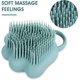 thumbnail image 4 of QPENWEI 1pcs Blue Brosse de bain pour chien et chat - Brosse de toilettage en caoutchouc de silicone - Brosse de massage en silicone - Brosse de nettoyage pour poils de fourrure - Distributeur de sham, 4 of 5