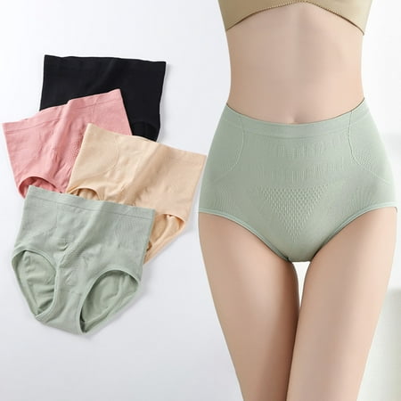 

Jiaroswwei Women Briefs Cozy Soft Breathable Anti-pilling Intimacy Solid Color High Waist Anti-septic Moixture-wicking Women Underpants for Everyday Wear