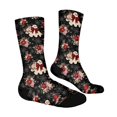 thumbnail image 4 of Fabrcox Halloween Socks Women Men Funny Ghost Pumpkin Socks Full Moon Graphic Spooky Novelty Mid Calf Mens Crew Socks Red, 4 of 6