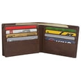 thumbnail image 3 of Men's Real Leather RFID Blocking Bifold Wallet Stylish Anti Theft Security With ID Window, 3 of 9