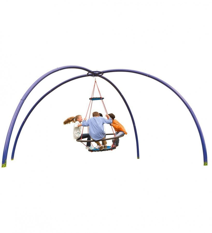 HearthSong Large Vortex Spinning Ring Swing and Sky Dome Arched Stand