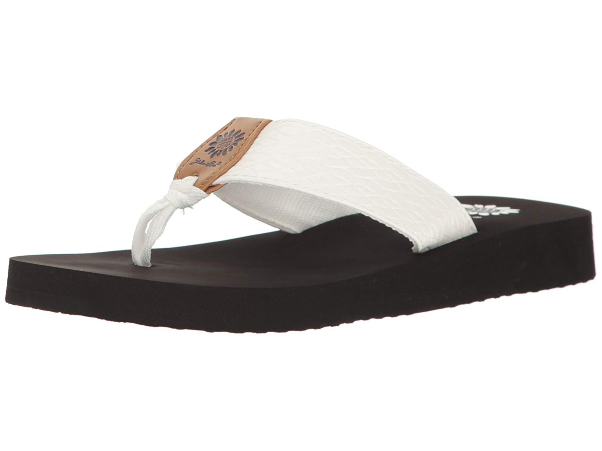 yellow box fayth flip flops