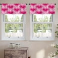 thumbnail image 2 of LALILO Kitchen Curtain Valance Ethnic Pink With Hearts Boho Rod Pocket Window Curtain 52"x 18" Set of 2, 2 of 5