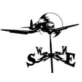 thumbnail image 2 of facefd Weather Vane Yard Wind Direction Indicator Kit Bracket Weathervane Tools iron Plane, 2 of 8