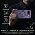 thumbnail image 2 of YINLAI for Google Pixel 9a Case with Butterfly Compatible with Mag-Safe 6.3" Translucent Matte Slim Protective Case for Pixel 9a Purple, 2 of 7