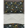 thumbnail image 3 of Spring Comforter & Sham Bedding Set, Doodle Art Pattern with Different Blossoms Leaves Dots and Small Triangles, 3 pcs Duvet Set Microfiber Filling Quilt, 5 Sizes, Multicolor, by Ambesonne, 3 of 4