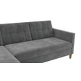 DHP Hartford Storage Reversible Sectional Futon with Chaise, Space