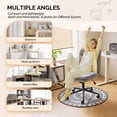 thumbnail image 2 of Ktaxon Mid Back Armless Office Chair, Linen Blend Desk Chair, Swivel Reading Chair for Home Office, Bedroom Gray, 2 of 8