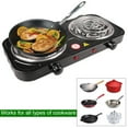 thumbnail image 3 of Autoez 2000W Electric Double Burner with 5 Level Temperature Control Portable Electric Stove for Home Dorm Office, 3 of 6