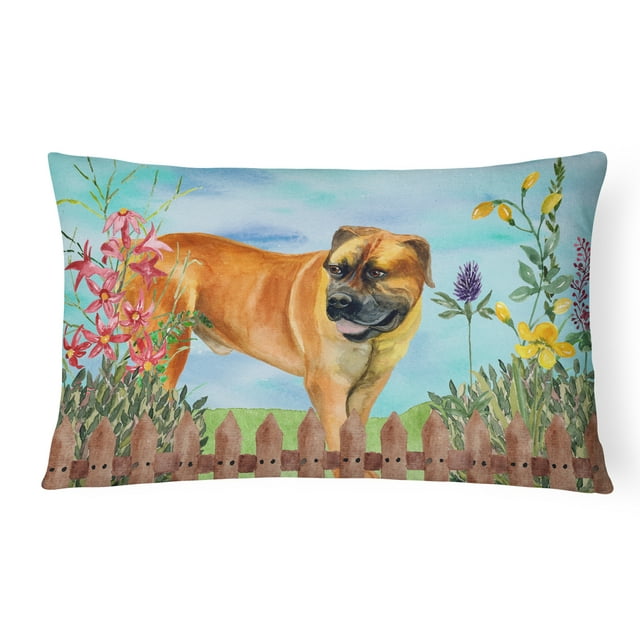 Carolines Treasures CK1208PW1216 Boerboel Mastiff Spring Canvas Fabric Decorative Pillow