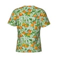 thumbnail image 6 of Vsdgher Tangerine Print Men's Dry Fit Mesh Athletic Shirts Moisture Wicking Tennis T-Shirt Tops, 6 of 9