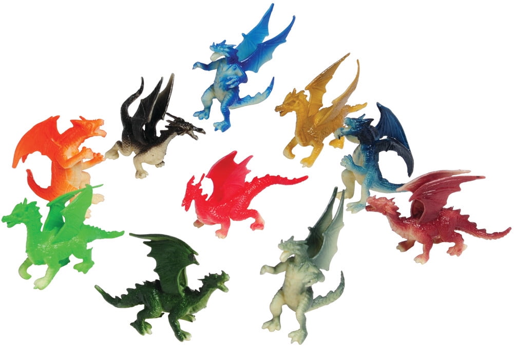 Liberty Imports 12-Pack Medieval Knights & Dragons Figurines - Fantasy Creature Toy Set For Kids 6 thumbnail image