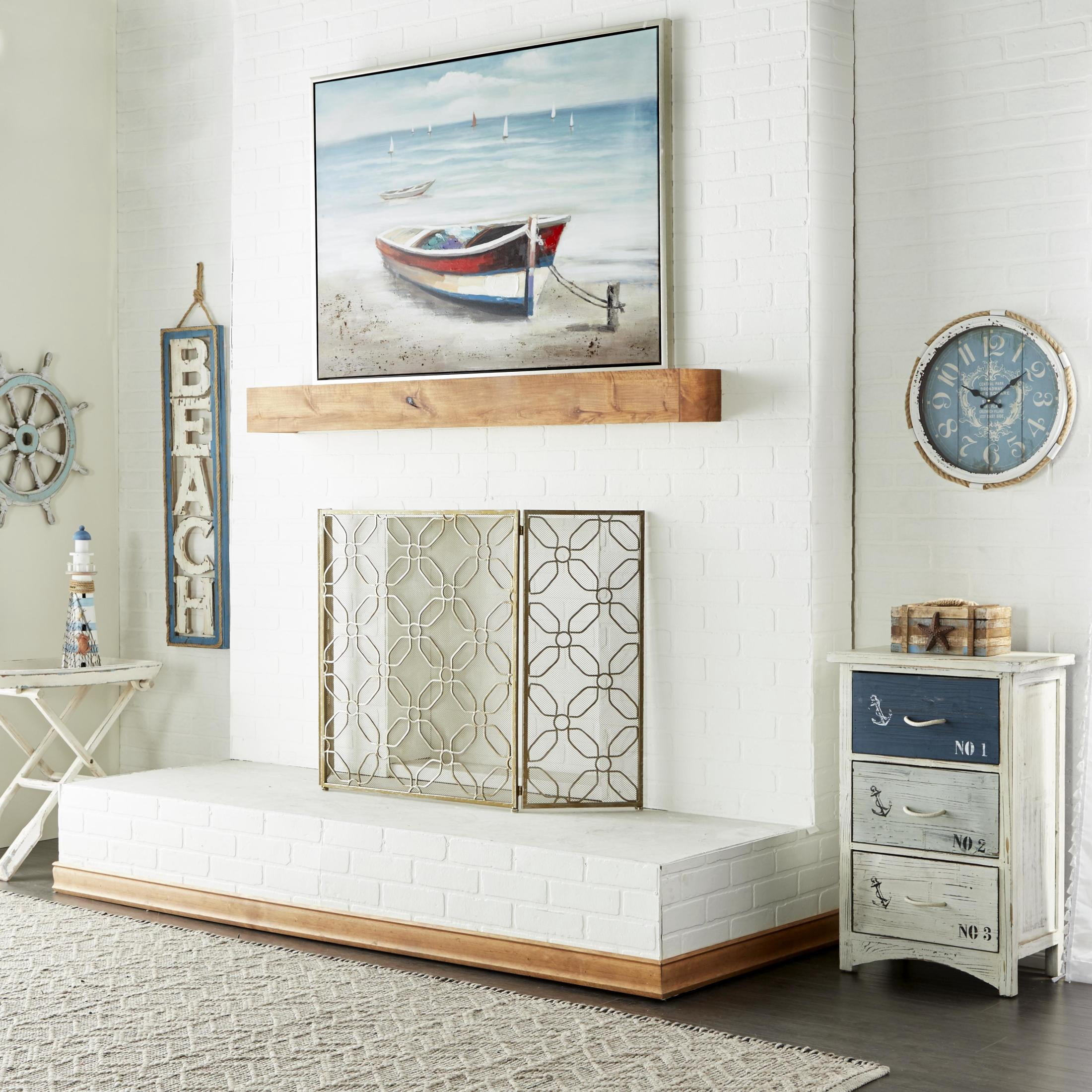 47" x 36" Sail Boat Framed Wall Art with Silver Frame, by DecMode