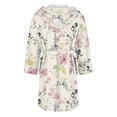 thumbnail image 5 of MEICHEN Plush Robes for Women Women's Fleece Plush Robe Long Warm Plush Bathrobe Loungewear Jacket Printed Comfort Robe Womens Robes, 5 of 5