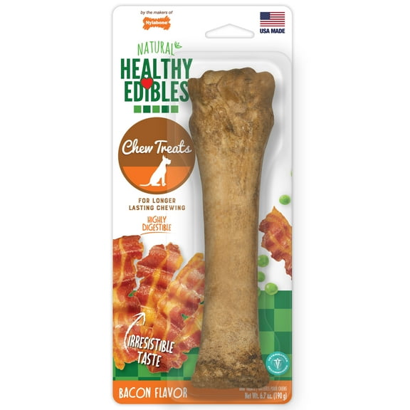 Nylabone Healthy Edibles All-Natural Long Lasting Chew Treats Bacon X-Large (1 Count)