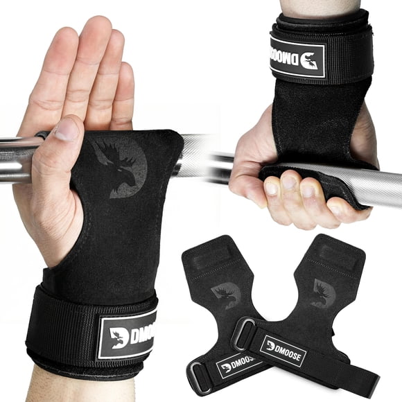 Agarres para levantamiento de pesas DMoose Fitness con acolchado de neopreno