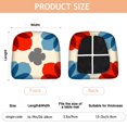 thumbnail image 3 of Red and Blue Pioneer Flower Modern Art Seat Covers for Dining Room Chairs Set Of 4,Stretch Printed Washable Chair Seat Cover with Elastic Ties and Button,Removable Waterproof Couch Cushion Covers, 3 of 5