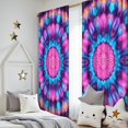 thumbnail image 5 of Blackout Kids Curtains,Colorful Tie Dye Mandala Pattern Childrens Insulated Curtains Set Of 2,Bedroom Essentials,Toddler Room Decor 52"x84", 5 of 5